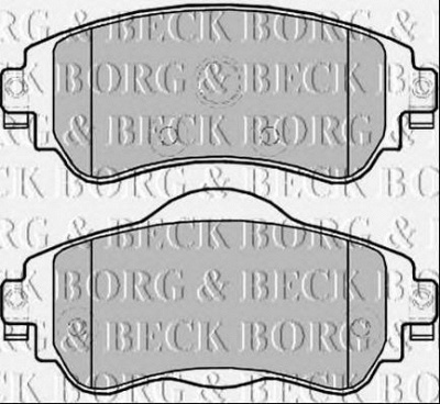 BORG & BECK bbp2302 -  Комплект тормозных колодок, дисковый тормоз
